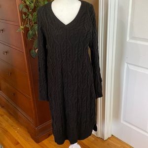 Ann Taylor black sweater dress. Wool-alpaca -nylon Size L